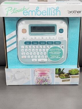 Brother P-touch Embellish Label Maker in Teal and White